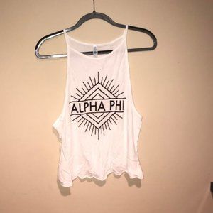 Alpha Phi white tank top